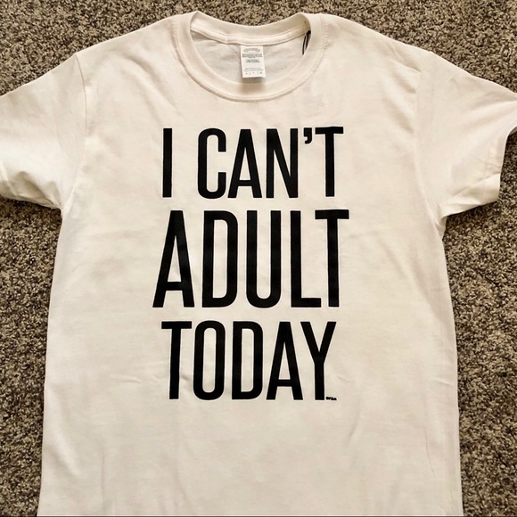 NWT I Can’t Adult Today Graphic T-shirt Sz L - Picture 2 of 2